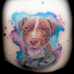 dog color portrait tattoo