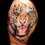 color portrait tiger tattoo