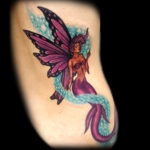 Fairy color portrait tattoo