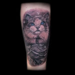 cat portrait tattoo