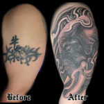 elephant cover up tattoo