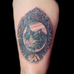 cat color portrait tattoo
