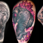 realistic elephant tattoo