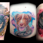 dog portrait tattoo
