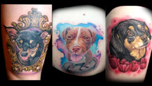 dog portrait tattoo