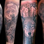realistic wolf tattoo