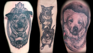 dog portrait tattoo