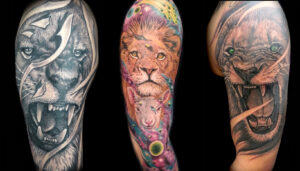 realistic lion tattoos