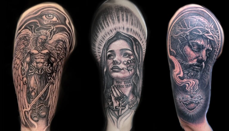 realistic religious tattoos