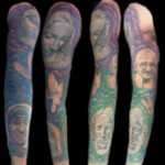 religious Jesus sleeve tattoo