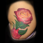 realistic flower tattoo