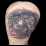 realistic horse tattoo